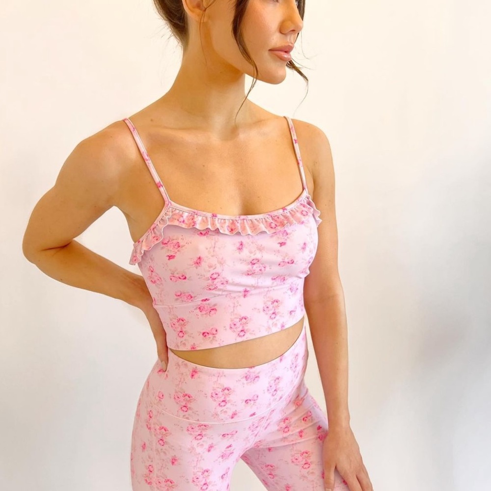 AMY JANE LONDON | Pink Floral Lola Legging and Bra Set